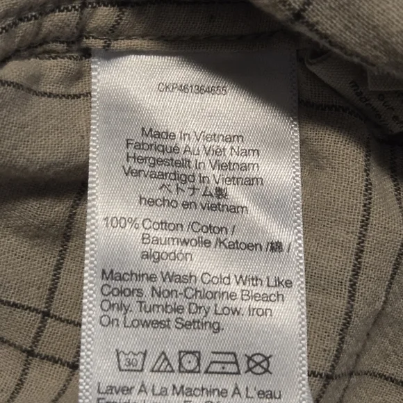 Madewell Mens Perfect Fit Harvest Moon Double Weave  Flannel Button Shirt Small - Picture 8 of 9